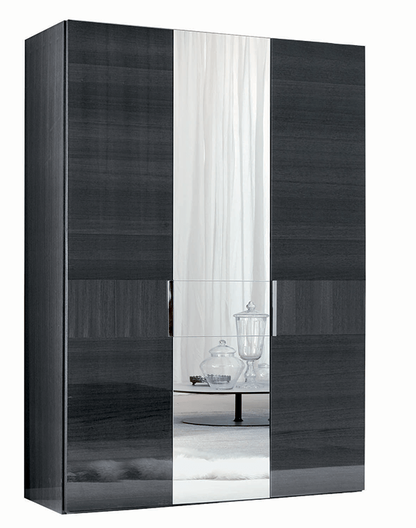 Alf Italia Wardrobe 3D Swinging Wardrobe w/ Mirror Montecarlo Short Swinging Wardrobe (89")