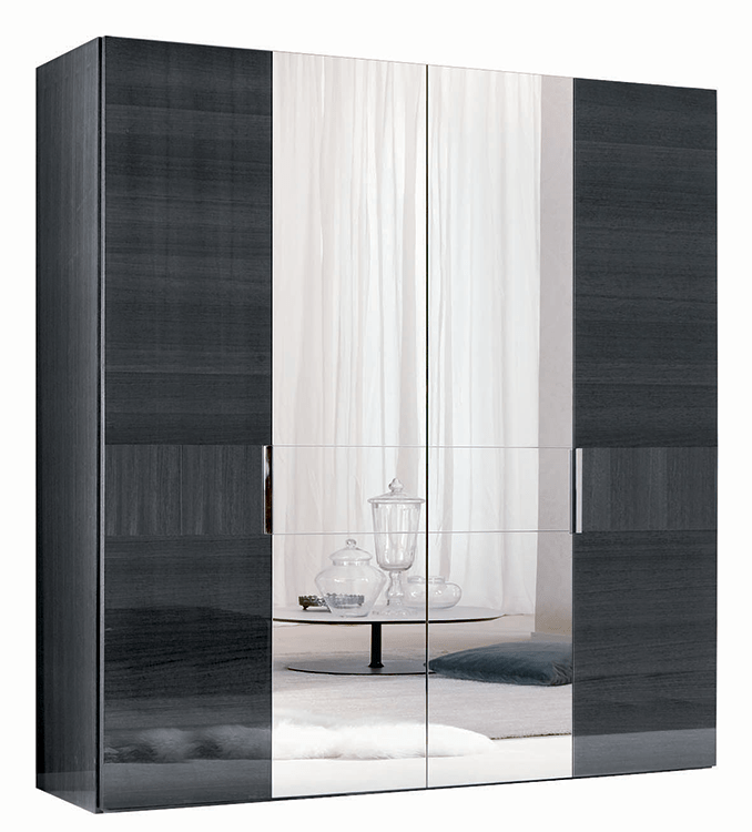 Alf Italia Wardrobe 4D Swinging Wardrobe w/ Mirror Montecarlo Short Swinging Wardrobe (89")