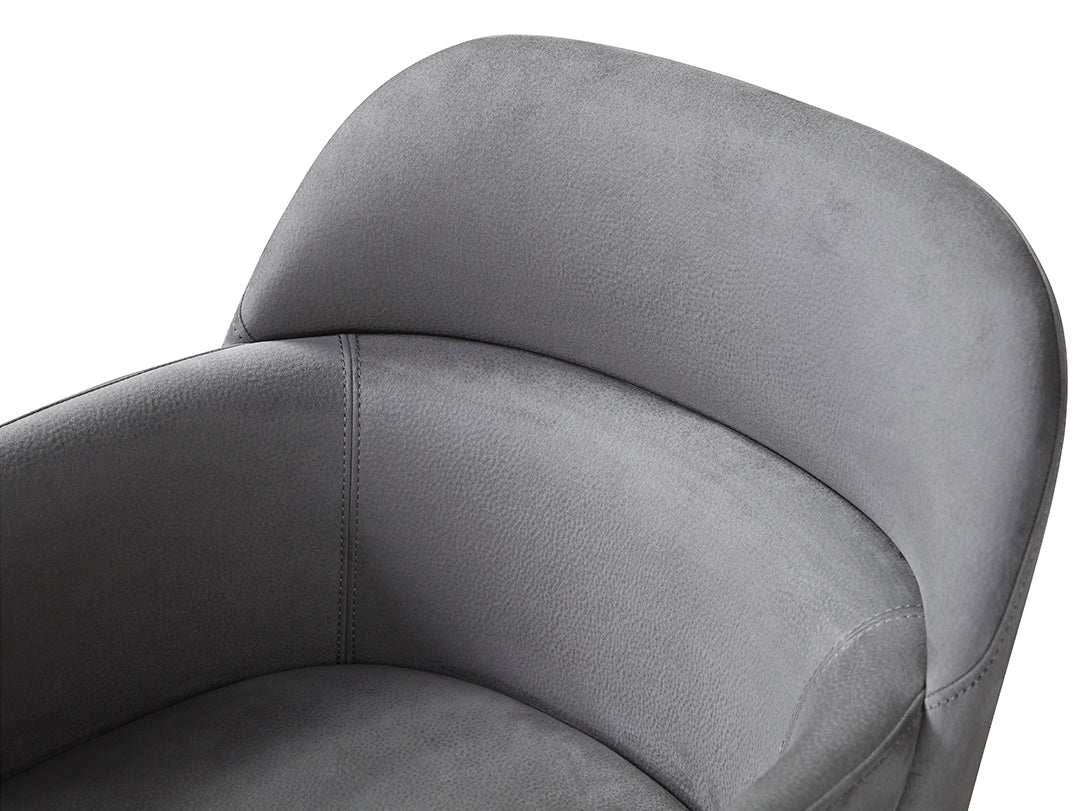 Baxter Nubuck Leather Arm Chair in Grey (pair) | J&M Furniture