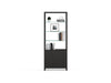 BDI Display & Storage Linea Expandable Bookcase with Glass Shelves 5802 | BDI Furniture
