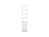 BDI Display & Storage Satin White (sw) Linea Expandable Narrow Bookshelf 5801 | BDI Furniture