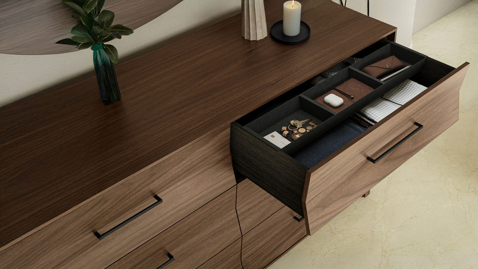 BDI Dresser Kava Dresser in Natural Walnut - 9686