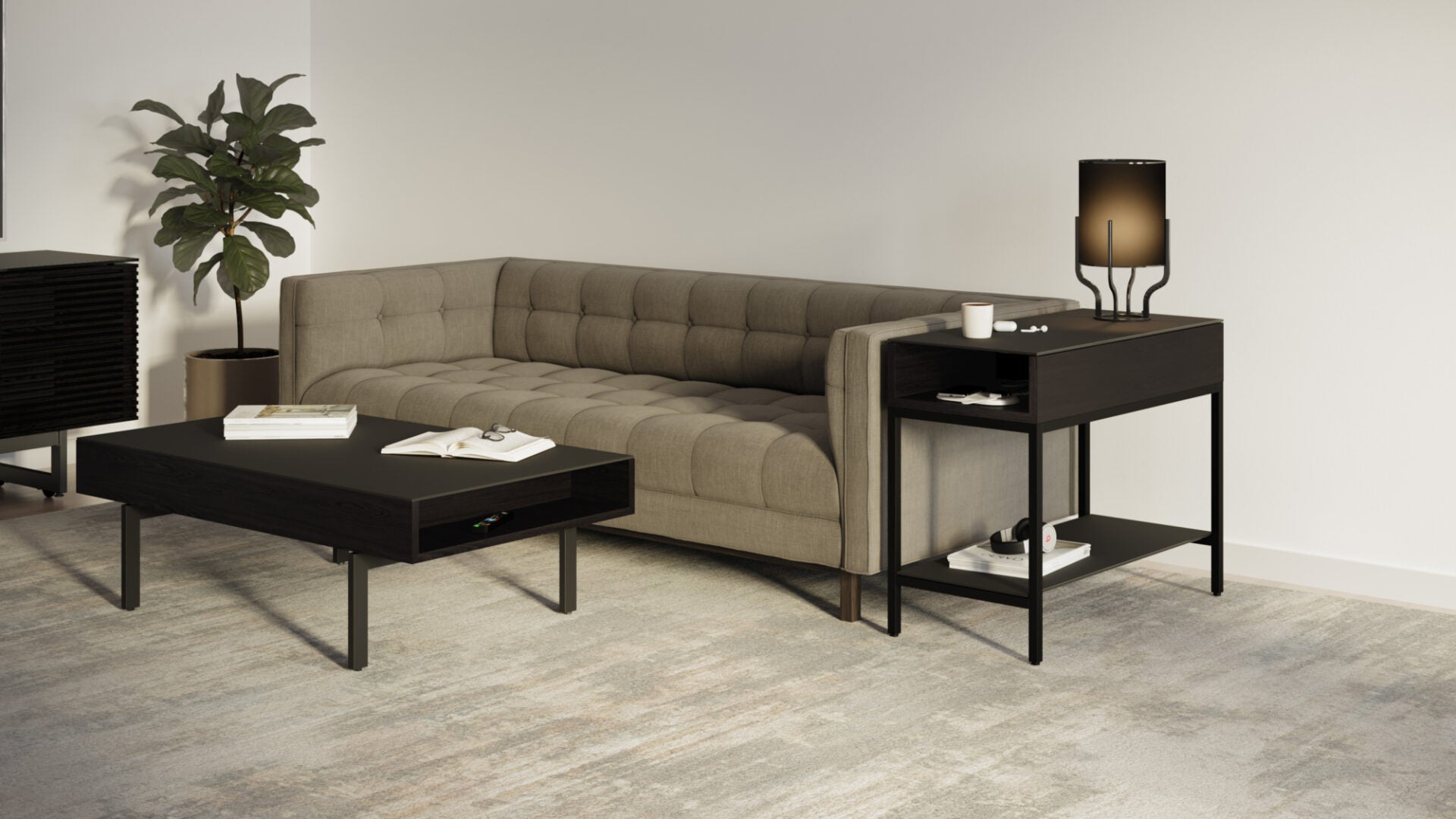BDI End Table Reveal 1196 Glass Top End Table | BDI Furniture