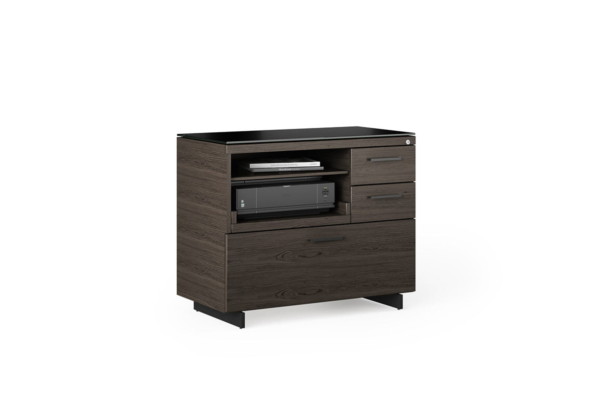 BDI Multifunction Cabinet Charcoal Stained Ash (CRL) - Black (B) Sequel 6117 Multifunction Storage & Printer Cabinet | BDI Furniture