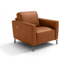 Caleb Leather Chair in Taupe | Max Divani