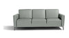 Caleb Leather Sofa in Light Grey | Max Divani - Canal Furniture