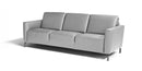 Caleb Leather Sofa in Light Grey | Max Divani