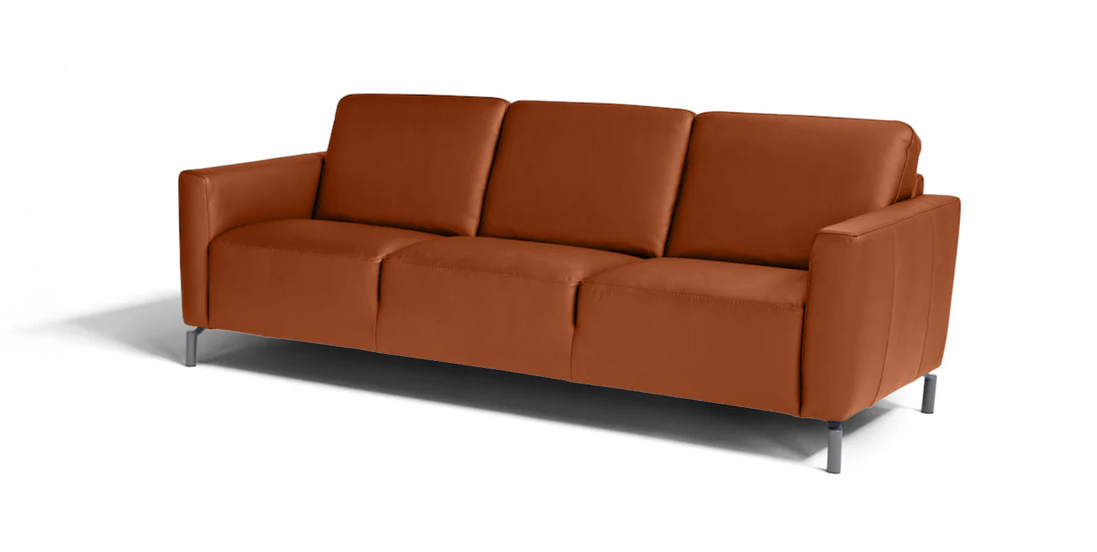 Caleb Leather Sofa in Taupe | Max Divani