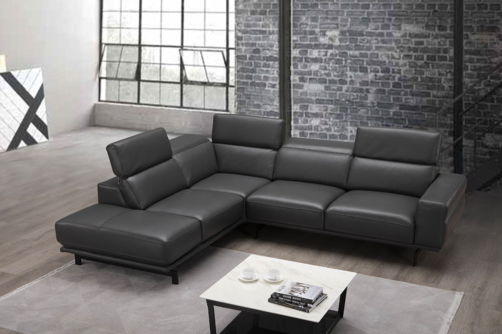 Davenport Modern Sectional in Slate Grey | J&M Furniture - Canal Furniture