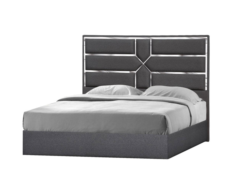 Da Vinci Bed in Charcoal - Canal Furniture
