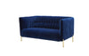 Deco Blue Fabric Loveseat | J&M Furniture