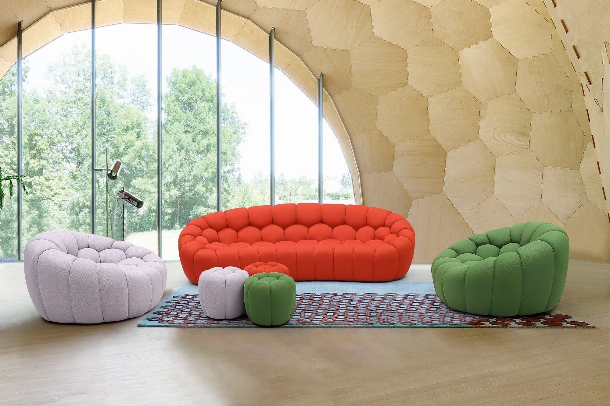 Fantasy Fabric Sofa in Green - Canal Furniture