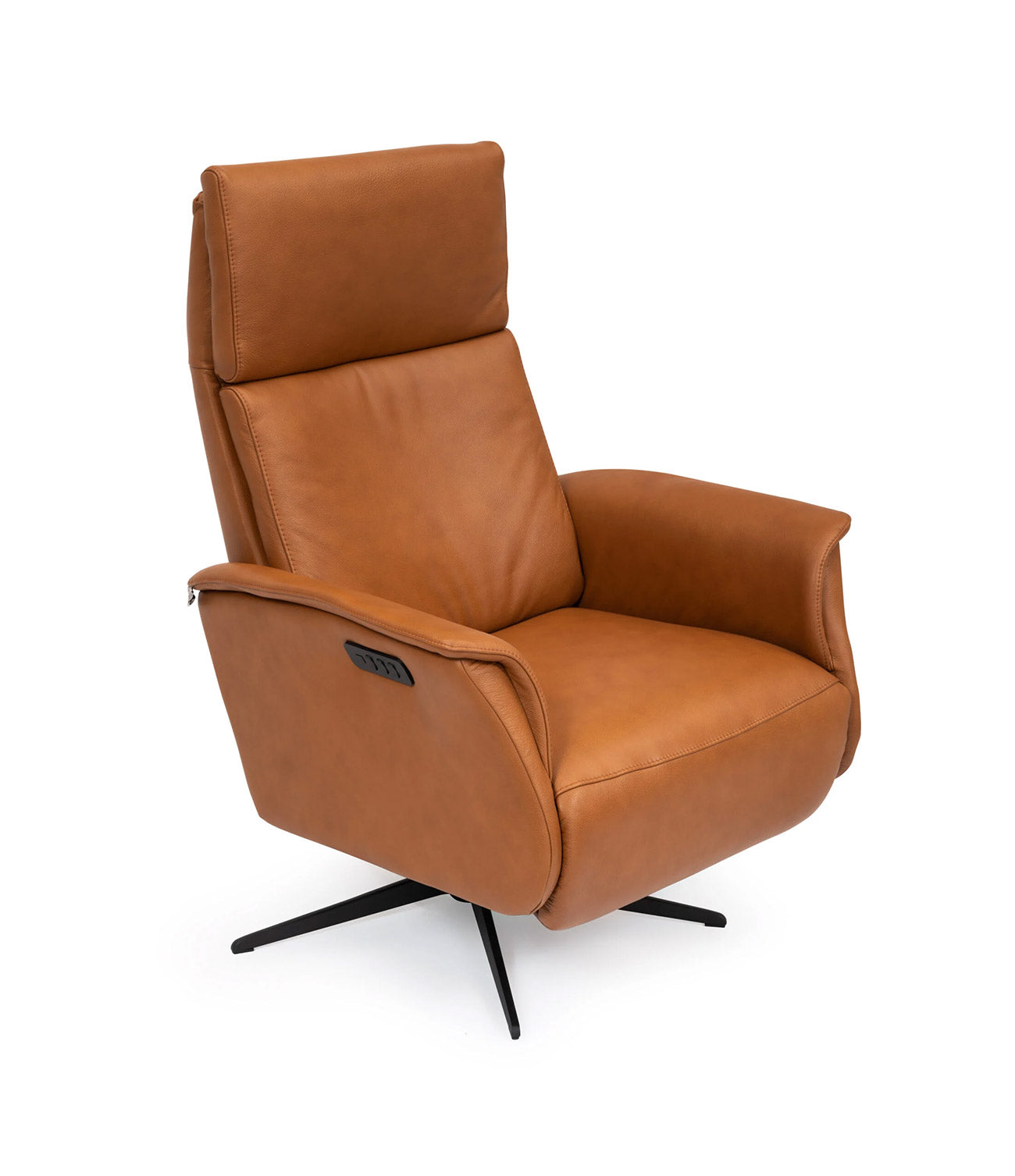 Hjort Knudsen Chair Superior 8007 Power Recliner in Light Cognac | Hjort Knudsen