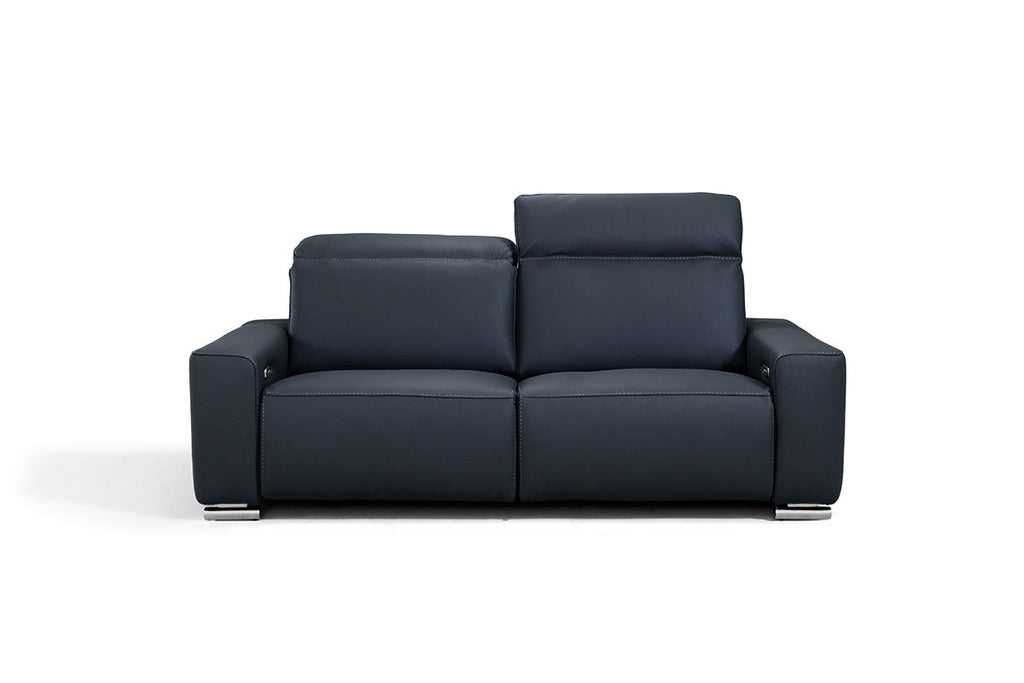 i790 Reclining Leather Sofa in Blue | Incanto - Canal Furniture