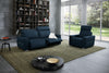 i790 Reclining Leather Chair in Blue | Incanto