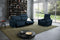 i790 Reclining Leather Sofa in Blue | Incanto