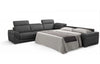 i912 Reclining Leather Sectional in Blue Grey | Incanto - Canal Furniture