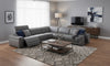 i912 Reclining Leather Sectional in Blue Grey | Incanto - Canal Furniture