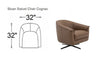 Incanto Italian Attitude Chair Sloan Swivel Chair in Cognac | J&M Furniture
