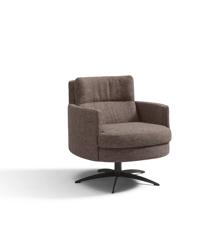 Incanto Italian Attitude Chair Thea I572 Lounge Fabric Armchair in Taupe | Incanto