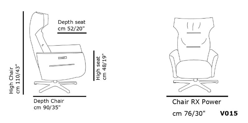 Incanto Italian Attitude Chair Voltaire Power Reclining Chair | Incanto Italia