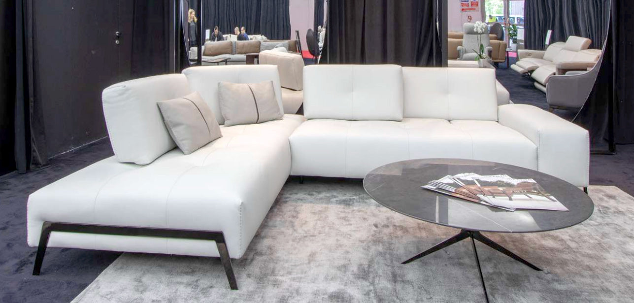 Incanto Italian Attitude Couches & Sofa i763 Sectional Sofa in Light Blue | Incanto