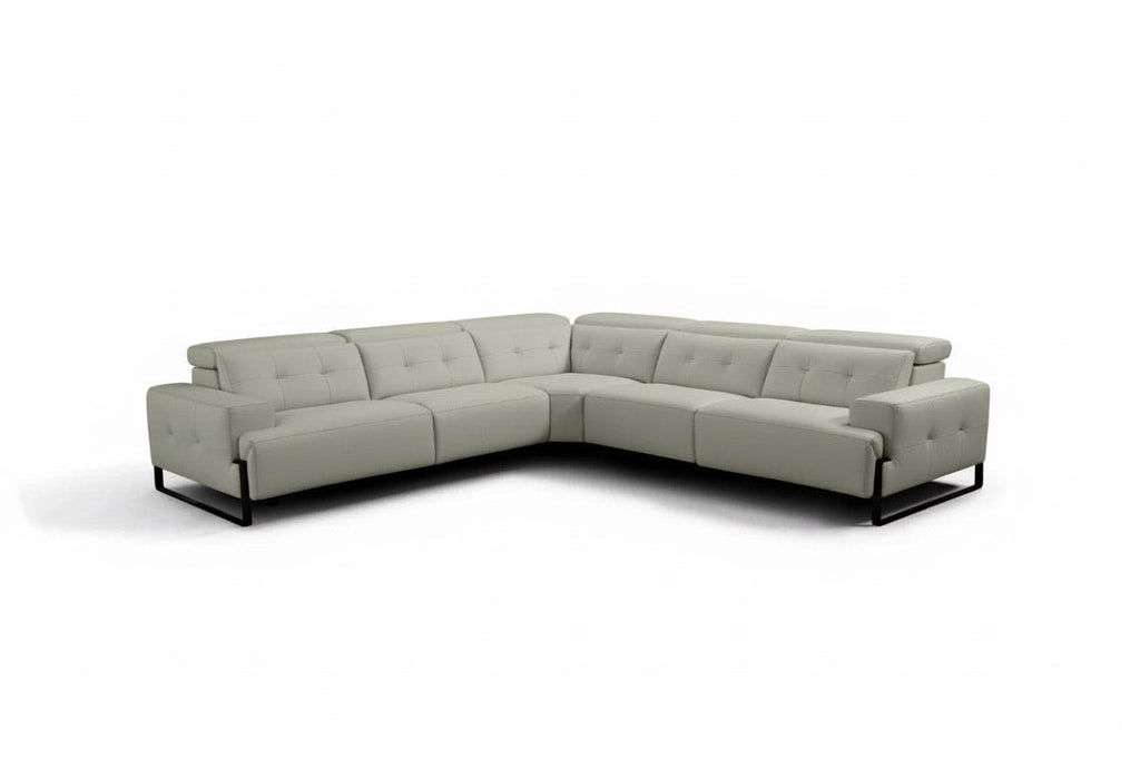 Incanto Italian Attitude Couches & Sofa i772 Reclining Sectional Sofa in Beige Smoke | Incanto