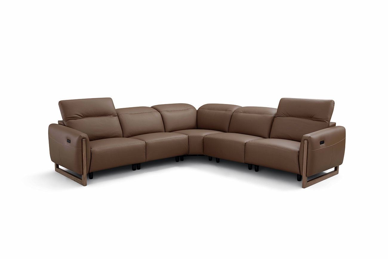 Incanto Italian Attitude Couches & Sofa i952 Reclining Sectional in Light Grey | Incanto