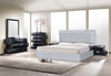 J and M Furniture Bed Monet Bed in Silver Grey