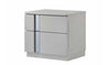 J and M Furniture Bedroom Add 1 Nightstand Palermo Nightstand in Grey