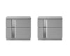 J and M Furniture Bedroom Add 2 Nightstands Palermo Nightstand in Grey
