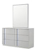J and M Furniture Bedroom Palermo Dresser & Mirror in Grey