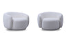 J and M Furniture Chair Lounge Fabric Chair in Off White | J&M Furniture