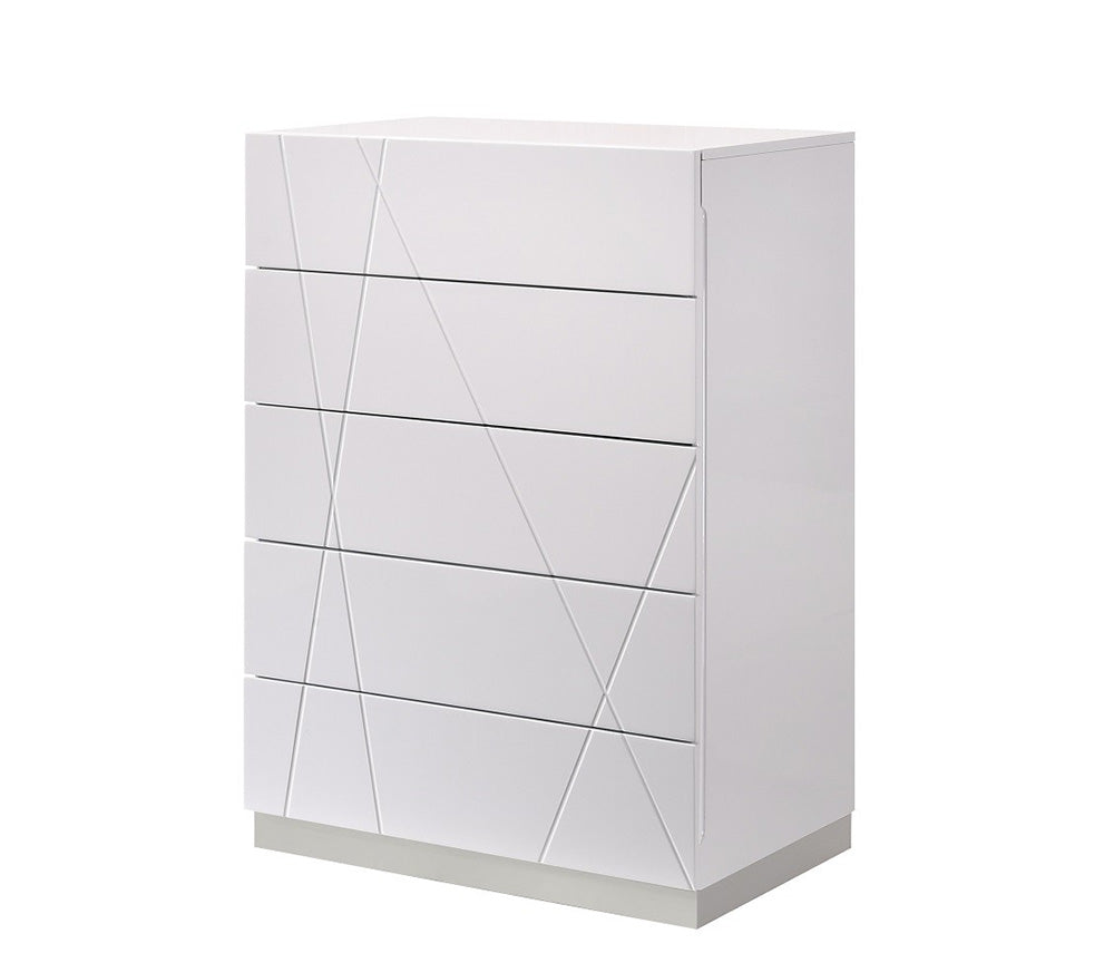 J and M Furniture Chest Naples Chest in White