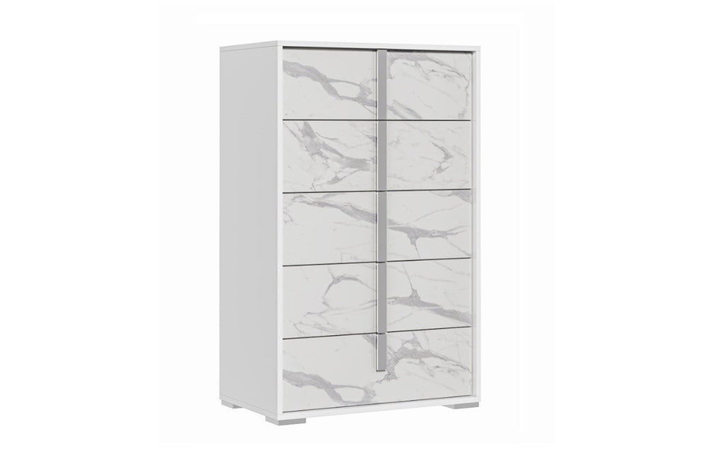 J and M Furniture Chest Sonia White Chest