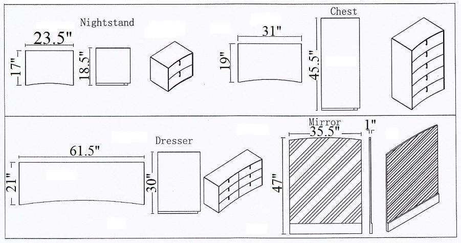 J and M Furniture Chest Vera Modern Chest