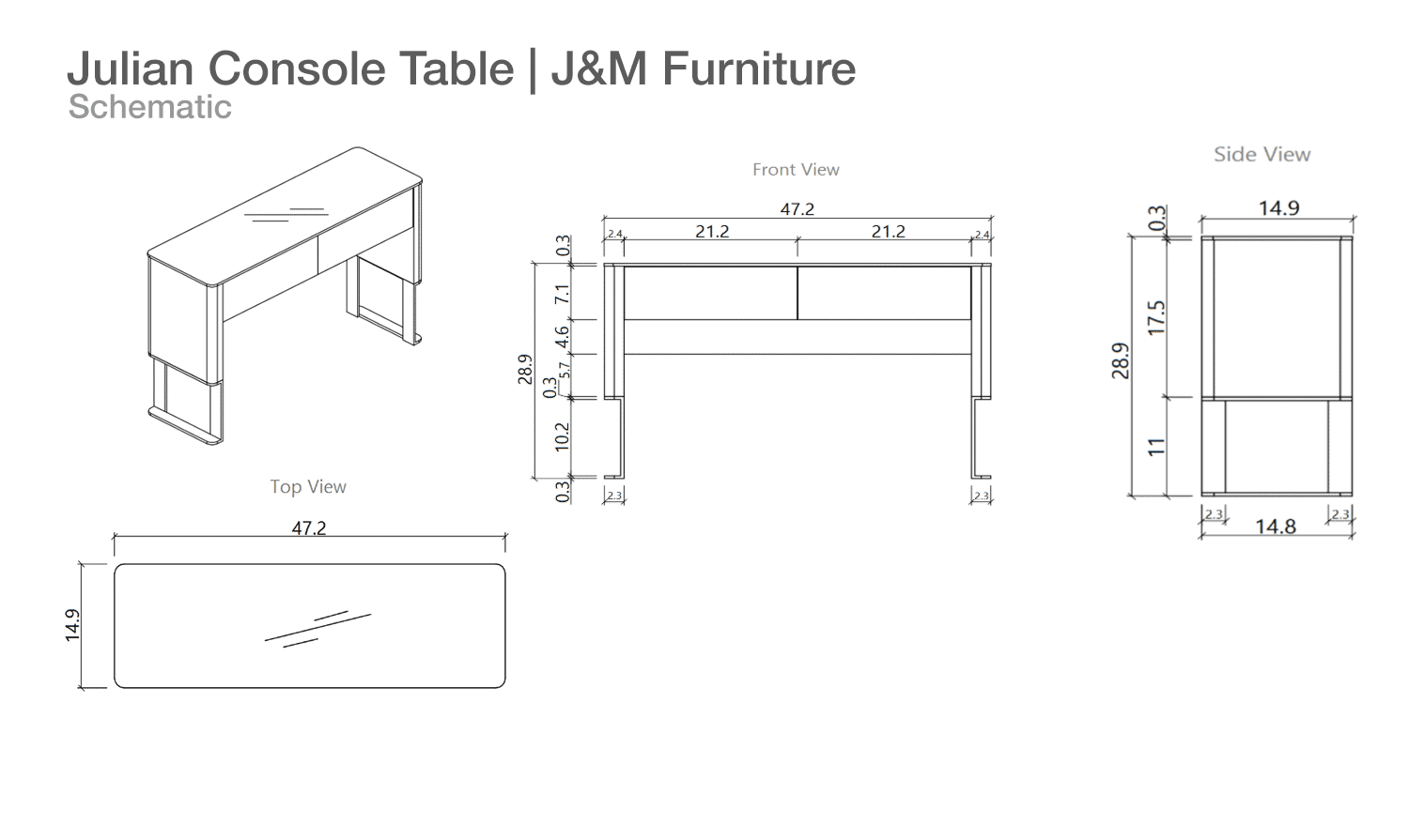 J and M Furniture Console Table Julian Console Table | J&M Furniture