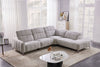 J and M Furniture Couches & Sofa 50738 Motion Fabric Sectional in Light Grey | J&M Furniture