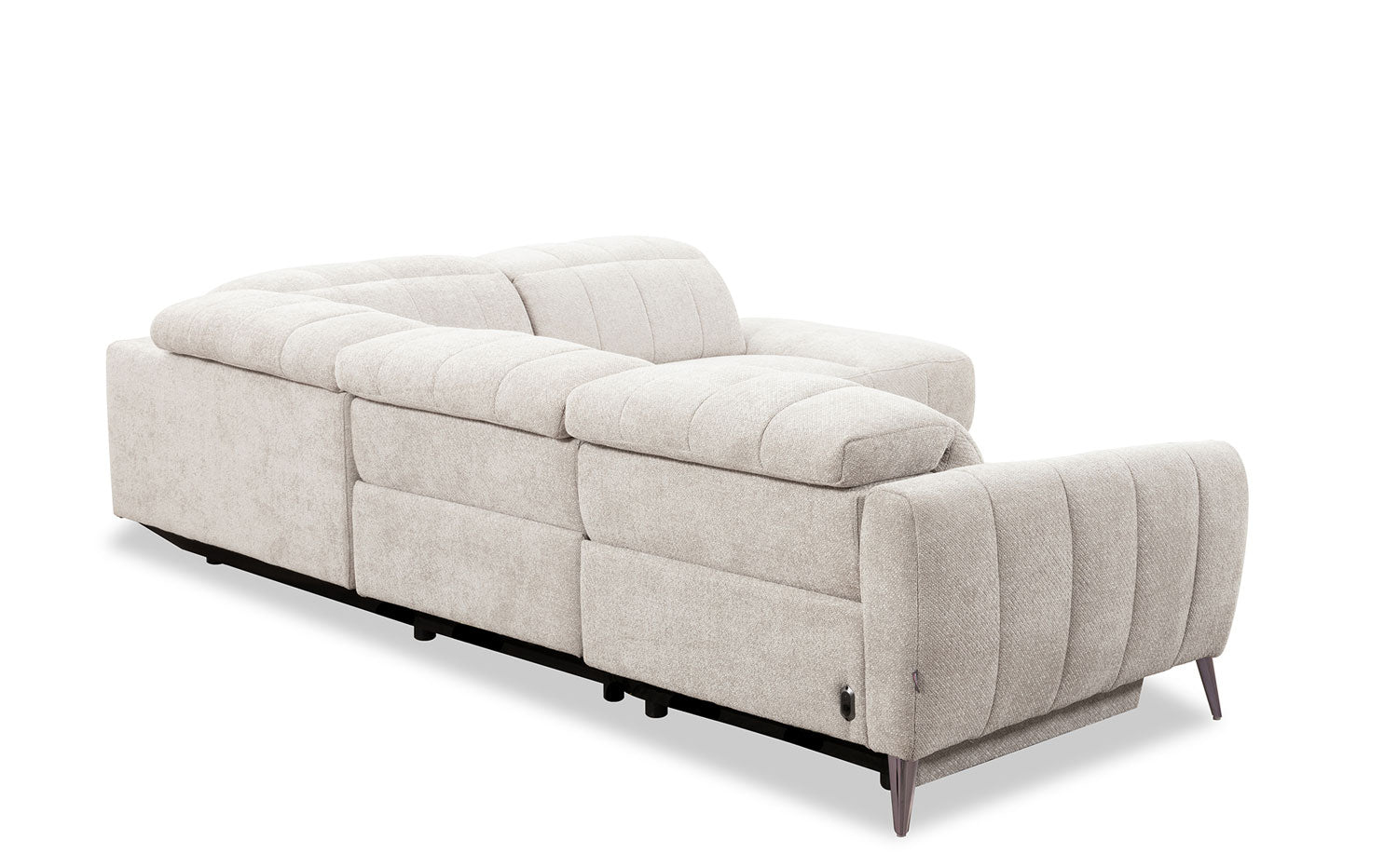 J and M Furniture Couches & Sofa 50738 Motion Fabric Sectional in Light Grey | J&M Furniture