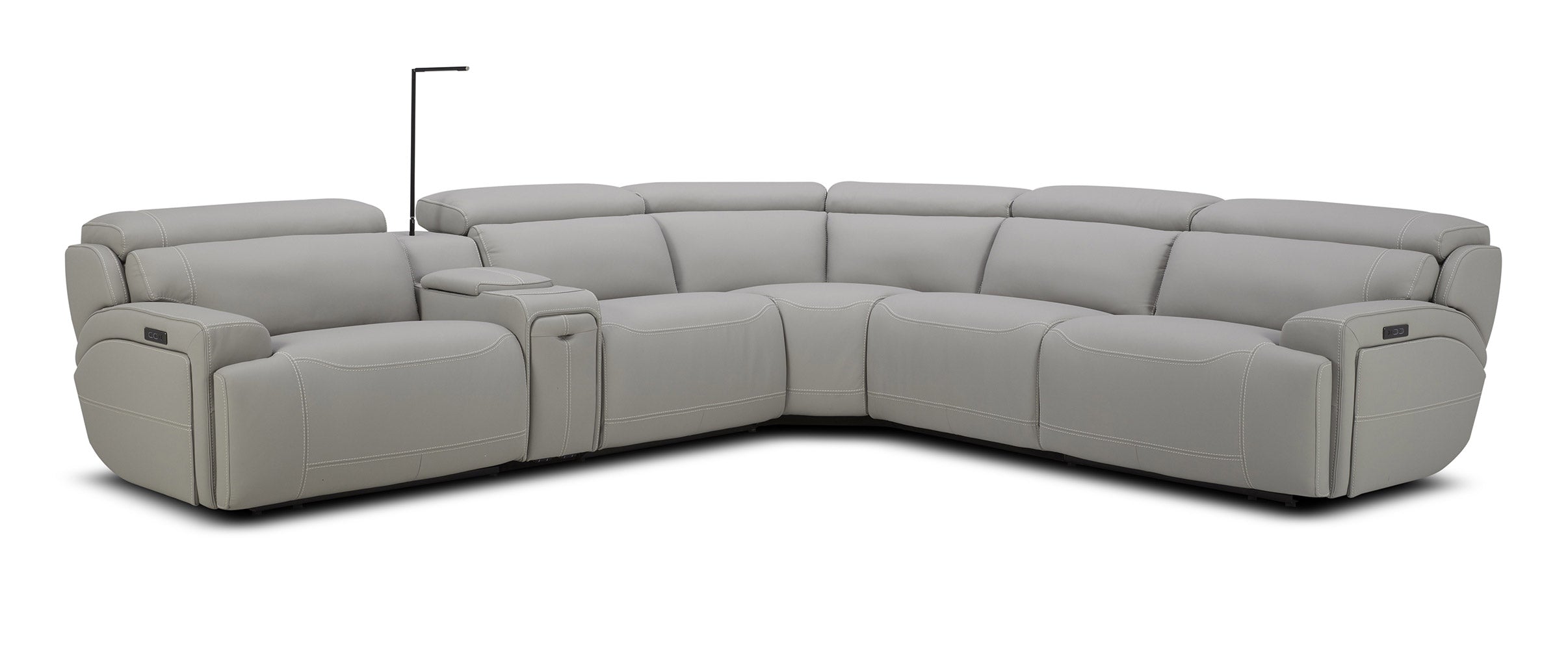 J and M Furniture Couches & Sofa 6095B Power Sectional in Grey | J&M Furniture