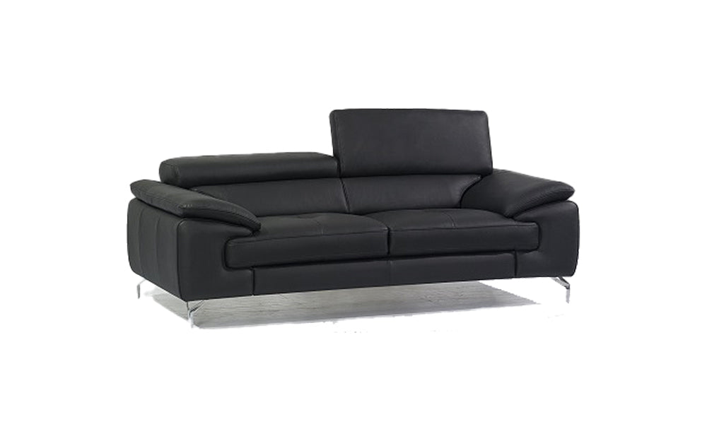 J and M Furniture Couches & Sofa A973 Italian Leather Sofa Collection in Black | J&M Furniture