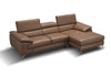 J and M Furniture Couches & Sofa A973b Premium Leather Mini Sectional in Caramel | J&M Furniture