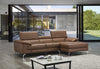 J and M Furniture Couches & Sofa A973b Premium Leather Mini Sectional in Caramel | J&M Furniture