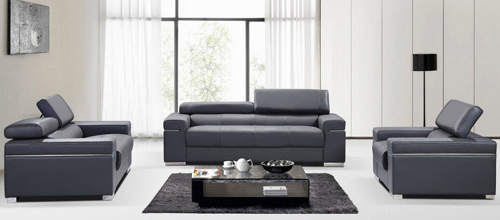 J and M Furniture Couches & Sofa Add Sofa Loveseat & Chair Soho Sofa Collection in Grey | J&M Furniture