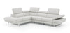 J and M Furniture Couches & Sofa Annalaise Leather Recliner Sectional in Silver Grey | J&M Furniture