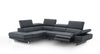 J and M Furniture Couches & Sofa Annalaise Recliner Leather Sectional in Blue Grey | J&M Furniture