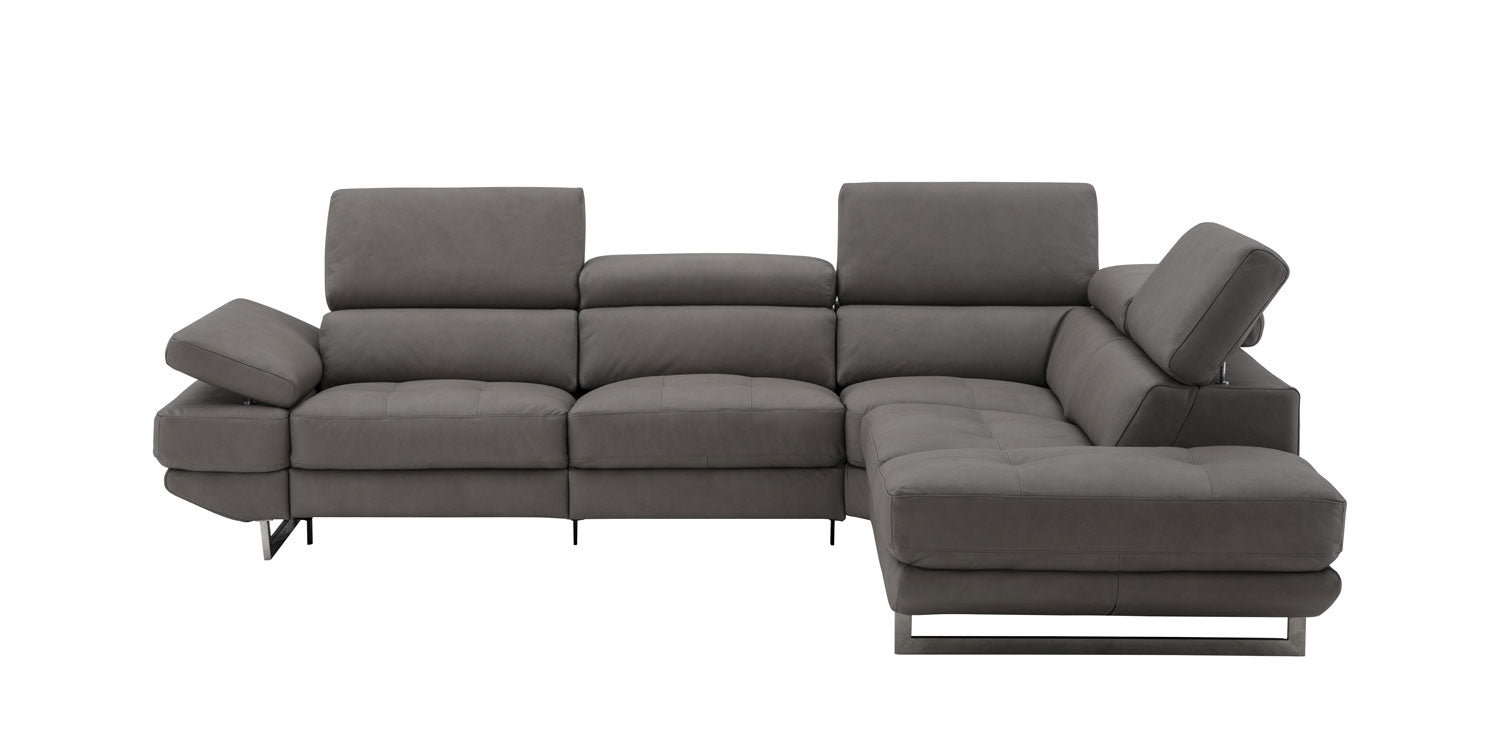 J and M Furniture Couches & Sofa Annalaise Recliner Leather Sectional in Truffle | J&M Furniture