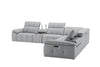 J and M Furniture Couches & Sofa Beaumont Leather Power Recliner 8301 in Light Grey | J&M Furniture