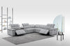 J and M Furniture Couches & Sofa Beaumont Leather Power Recliner 8301 in Light Grey | J&M Furniture