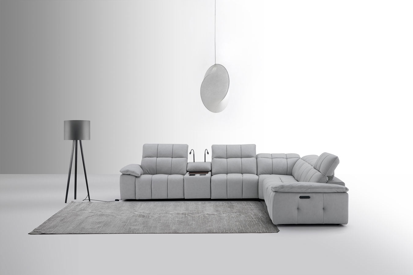 J and M Furniture Couches & Sofa Beaumont Power Recliner 8301 in Light Grey | J&M Furniture
